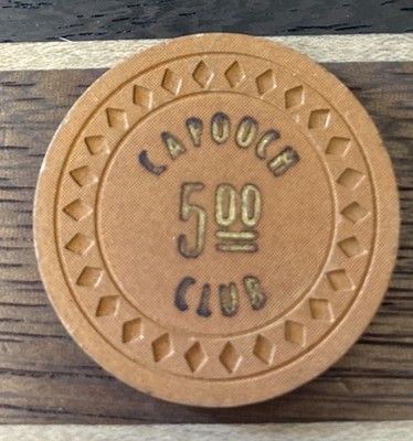 Capooch Club Casino Gerlach Nevada $5 Casino Poker Chip