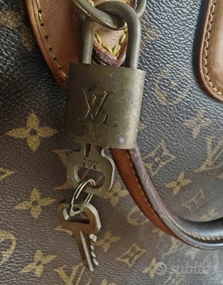 Louis Vuitton Reisetasche Monogram Canvas/Leder Large Zip 40x30 Schloss/Schlüssel