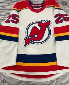 New Jersey Devils Game Issued Reverse Retro Jersey Nolan Foote 22-23 Season LOA