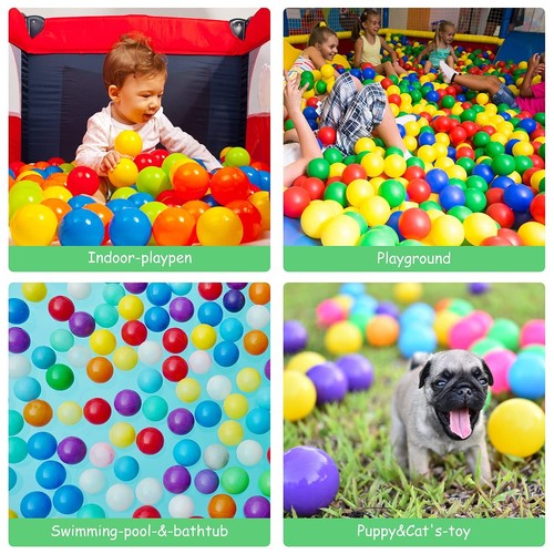 Ball Pit Balls for Baby and Toddler Phthalate Free BPA Free Crush Proof Plastic - Picture 3 of 7