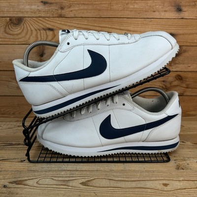 Nike Turnschuhe Herren Gr. UK 9 Cortez 72 Basic Leder weiß marineblau klassische Schuhe
