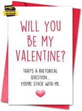 Humorous Valentines Day Card for Husband Wife Him Her, Funny Valentines Day Card