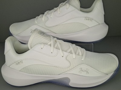 Under Armour Lockdown 7 All White Men's Basketball Sneakers Mens Size 12 NEW!!!