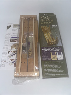 The Beadsmith Rick's Beading Loom, Two-Warp 13.5 x 3.75 x 4.5 brown 