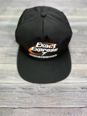 Exact Express Yellow Freight Trucking Black Embroidered Cap Hat SnapBack Vintage