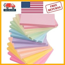 Colorful Pastel Sticky Notes, 16 Pads for Office, School & Daily Organization