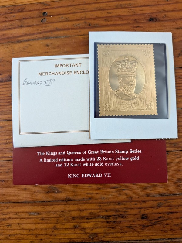 Kings And Queens Of Great Britain Gold Stamp King Edward VII