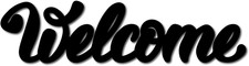 Welcome Sign Welcome Wood Cutout Black Wooden Wall Decor Letters Laser Cut Art U