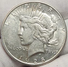 New Listing🔑  1928-S Peace Silver Dollar, AU Details, 90% Silver, Semi Key Date, P-28GD