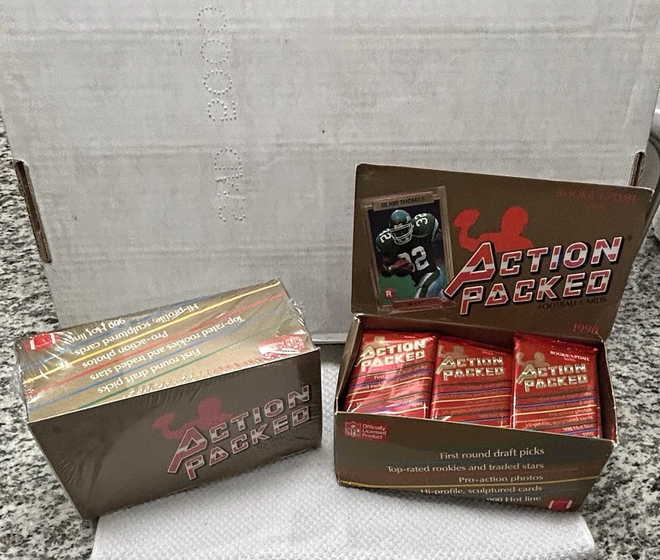 1990 Action Packed Football Rookie Update Series Box (2) 36 Pks, 34 Pks (2 Miss) - Image 3 of 4