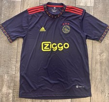 Adidas Ajax Amsterdam Away Jersey 2014/15 Ziggo Navy Soccer Shirt L