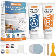 Porcelain Repair Kit 160G for Tiles and Fiberglass Tubs - White