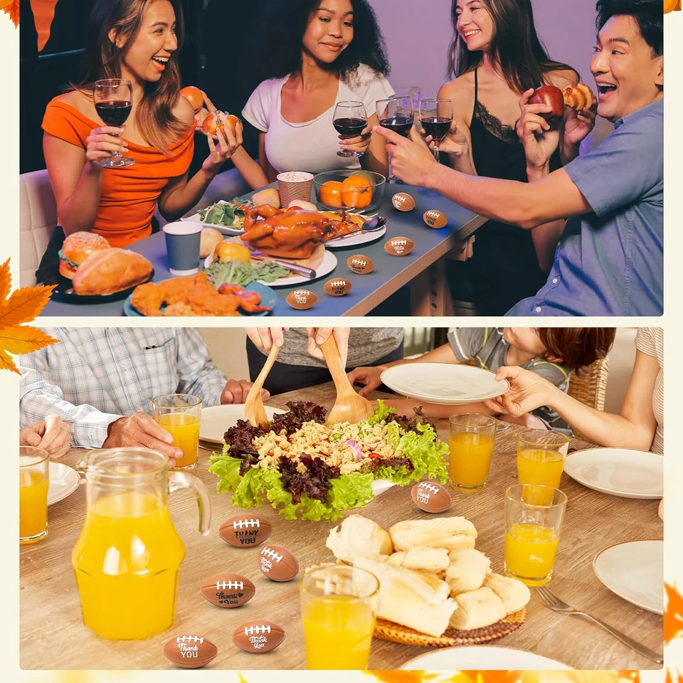 "Paquete de 30 mini pelotas de fútbol americano Stress de 2,17"" conjunto de espuma para fiestas de acción de gracias para niños" Foto 4 de 4