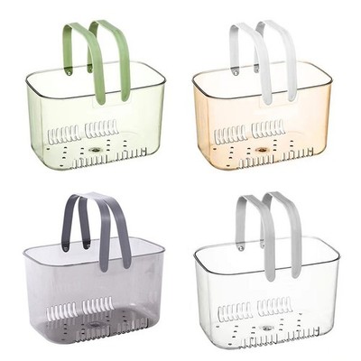Chic Transparent Shower Basket: Stylish Storage for Bathroom Essentials!