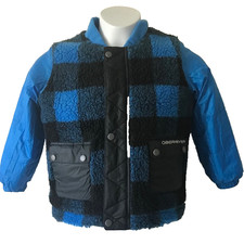 Obermeyer Reversible Toddler Boy's Jacket Blue Black Full Zip Size 3