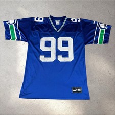Vintage Seattle Seahawks Levon Kirkland Jersey Medium Puma NFL 90s #99