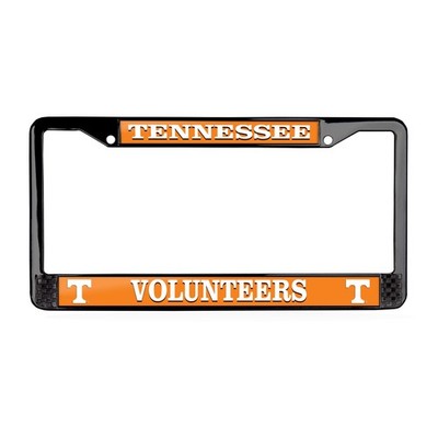Tennessee Volunteers NCAA 3D Polyurethane Domed Black License Plate Frame Car
