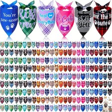 DOG BANDANA / SCARF CUTE LOGOS - 15 PIECES - NEW
