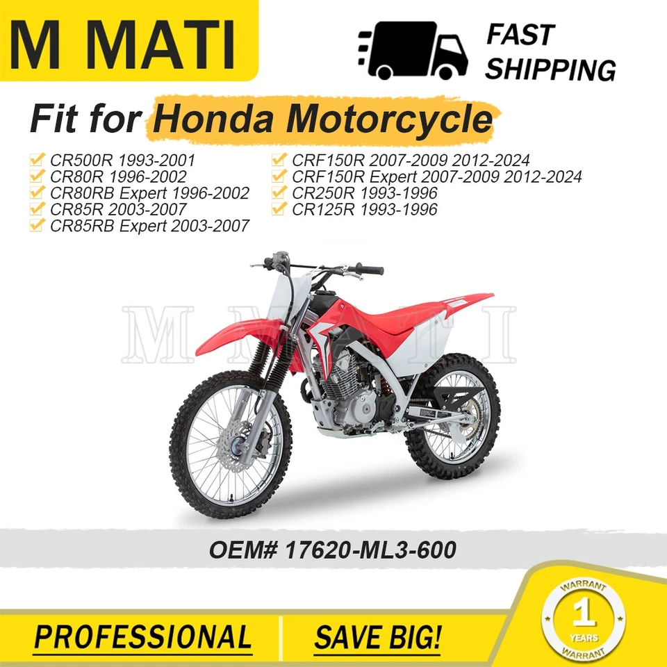 For Honda CR125R CR250R CR500R CR150R Fuel Cap 17620-ML3-600 F/S - Image 2 of 4