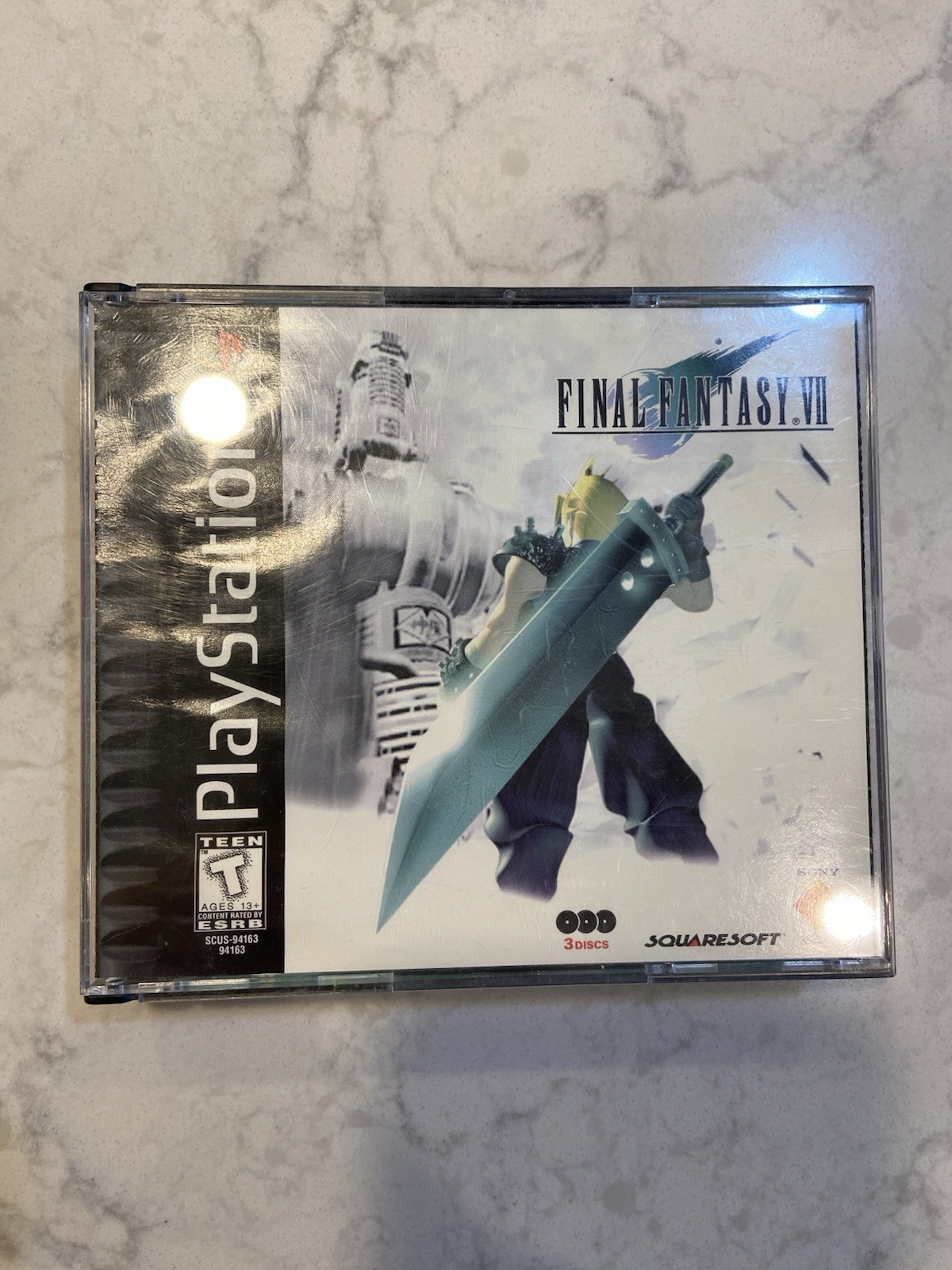 Final Fantasy VII PlayStation 1, 1997 PS1 BLACK LABEL 3 Discs CIB WITH MANUAL
