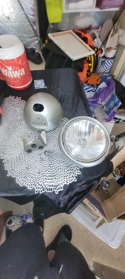 2008 Kawasaki Vulcan 900 Headlight Assembly With Bracket And Light Oem Foto 3 de 3