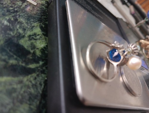 Ring 10 Kt Perle Natur. S.7 Rubin .Saphir ?? Sehr schön - Bild 17 von 23