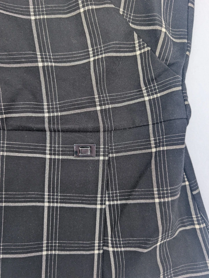 White House 黑色市场女式重量级弹力人造丝尼龙背心格子 8 全新带标签 — 第 4/4 张图片