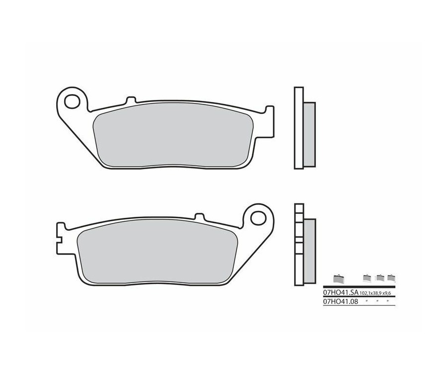 Plaquettes de frein Brembo 07HO41SA métal fritté route performance premium