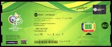 Ticket 2006 Iran vs. Angola World Cup 2006 #40 29840