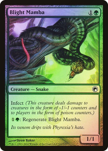 Blight Mamba Foil x1 Scars of Mirrodin MTG Magic the Gathering Green Creature 