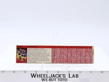 Smokescreen Action Figure Tech Spec 1985 Vintage Hasbro G1 Transformers