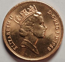 1988 Great Britain Two Pence - Ostrich Feathers - Brilliant Uncirulated COIN UK