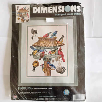 Dimensions Stamped Cross Stitch Kit  #3209 Dinner Call  11'' x 14''  Open Package