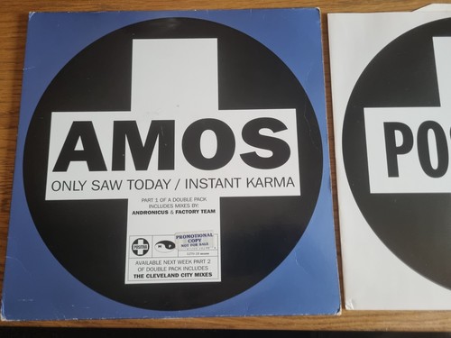 Amos – Only Saw Today / Instant Karma 1994 Positiva 12TIV-16 2 x 12” PROMO