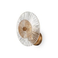 Wandlampe Schlafzimmer Glas Metall Bernstein Gold Ø28 Cm E14 Wandleuchte Modern