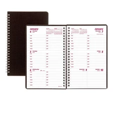 Brownline CB75VBLK Jan-Dec 2026 DuraFlex Weekly Planner New