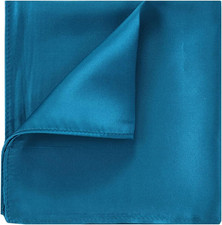 Mens 100 Pure Silk Pocket Square Solid Color Handkerchiefs Size 30Cm
