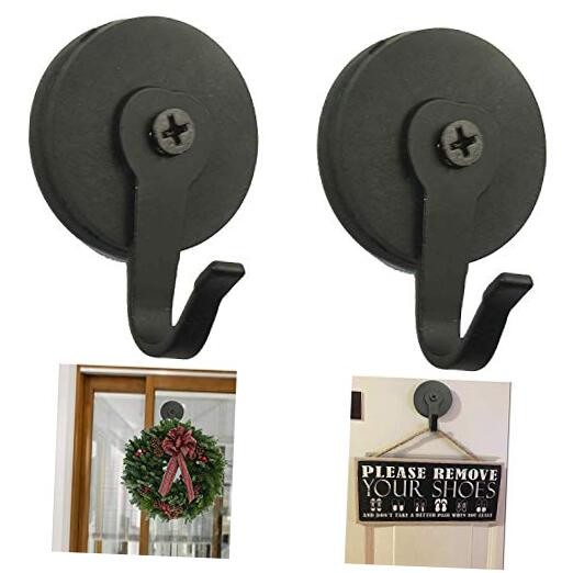 Pmsanzay Magnetic Wreath Hanger － it can be Used on Metal Door - Pack of 2 