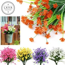 2/4x Artificial Flower Fake Daffodil Plants Decor Outdoor Home Garden Multicolor