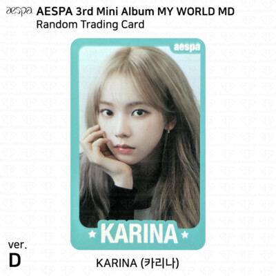 Aespa Official MD MY WORLD Random Trading Card Set D Ver Aespa Official MD MY WORLD Random Trading Card Set D Ver