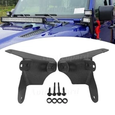 Windshield Hinge Mounting Brackets A-Pillar for 18-21 Wrangler JL JLU Light Pods