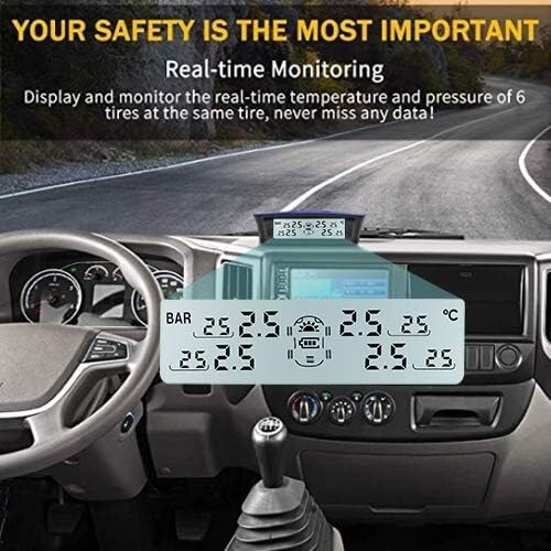 RV Tire Pressure Monitoring System M12-3 - Solar Charge, 5 Alarm Modes, Auto ... - Picture 3 of 7