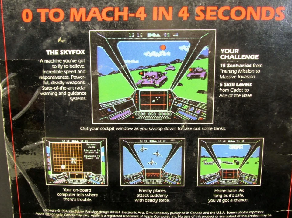 SKYFOX, Commodore 64, Disk, Electronic Arts, 1984, CIB, Never Used - Image 2 of 4