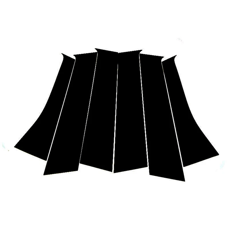 6 PIEZAS Moldura de puerta de poste de pilar de ventana negro brillante para Mitsubishi Outlander 2007-2013 Foto 2 de 4