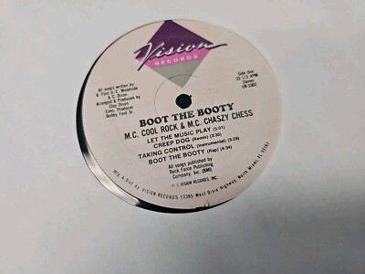 M C Cool Rock M C Chaszy Chess Boot The Booty Rap Miami 1988 VINYL