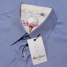 Robert Graham NWD Casual Golfer Button Down Shirt Size XL in Blue 100 Cotton