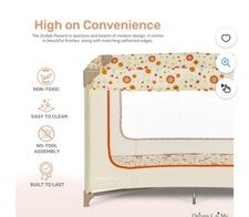 Dream On Me Zodiak Portable Playard with Carry Bag  Shoulder Strap, Beige