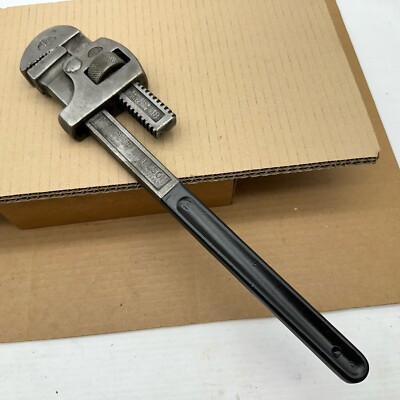 VINTAGE IMPROVED STILLSON Gripper PIPE/MONKEY WRENCH Made In USA 18  Restored
