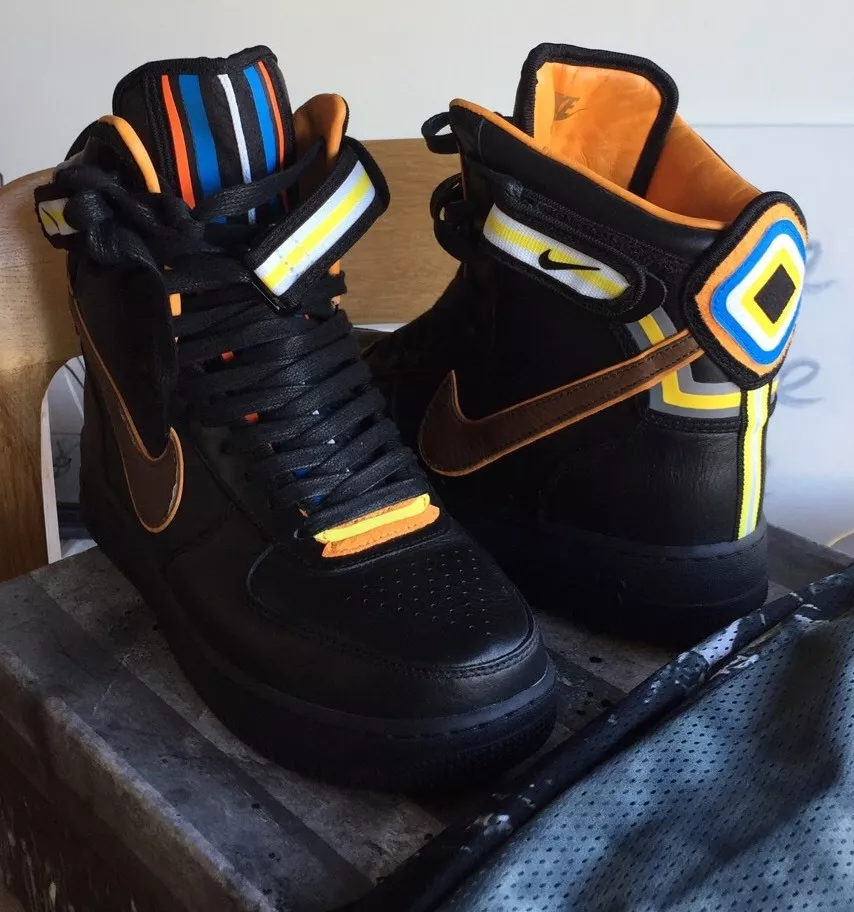 Rare Nike Air force 1 Riccardo Tisci RT High QS Black Orange White 9.5 Lab  Dunk