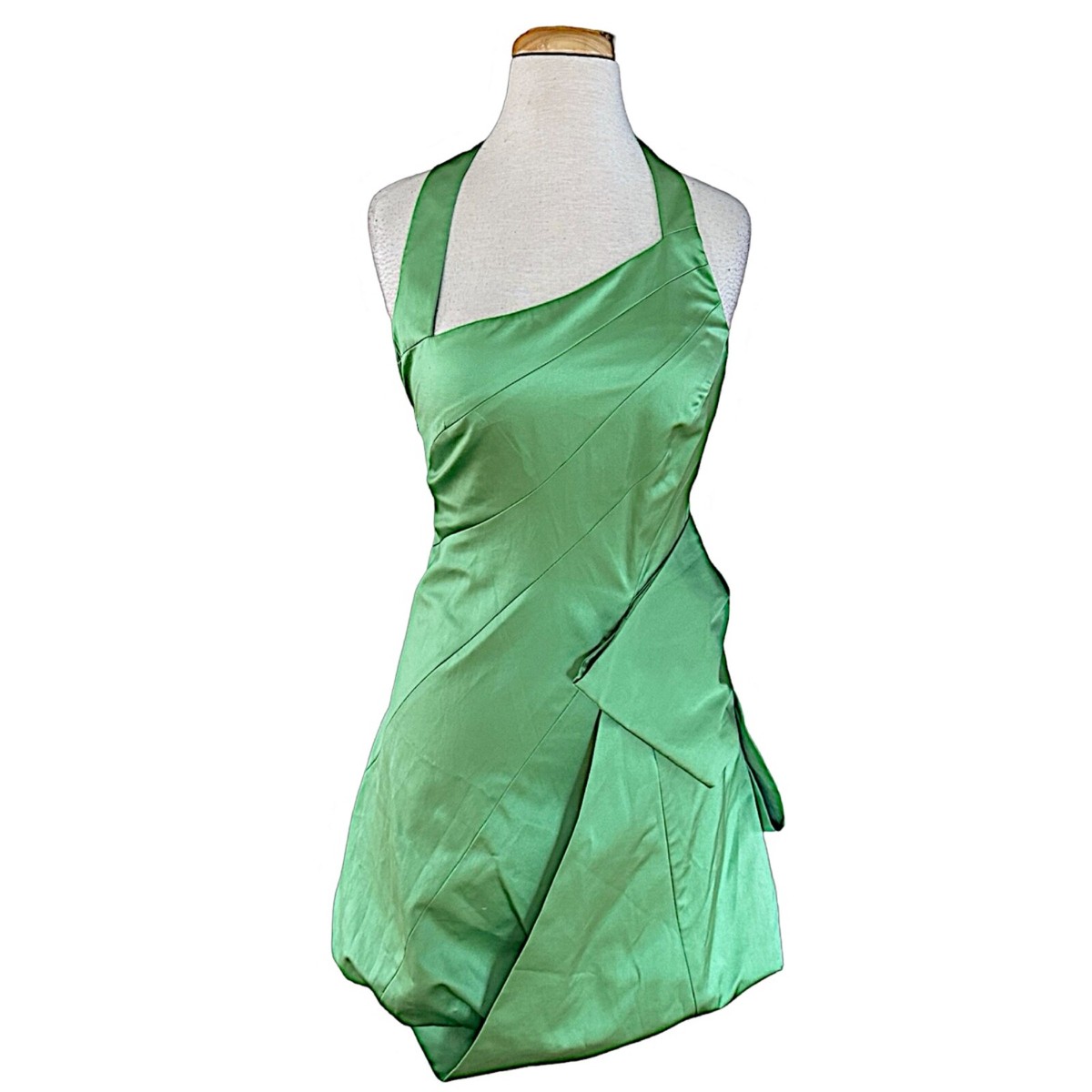 KAREN MILLEN women's green satin halter neck dress Size 6 | eBay